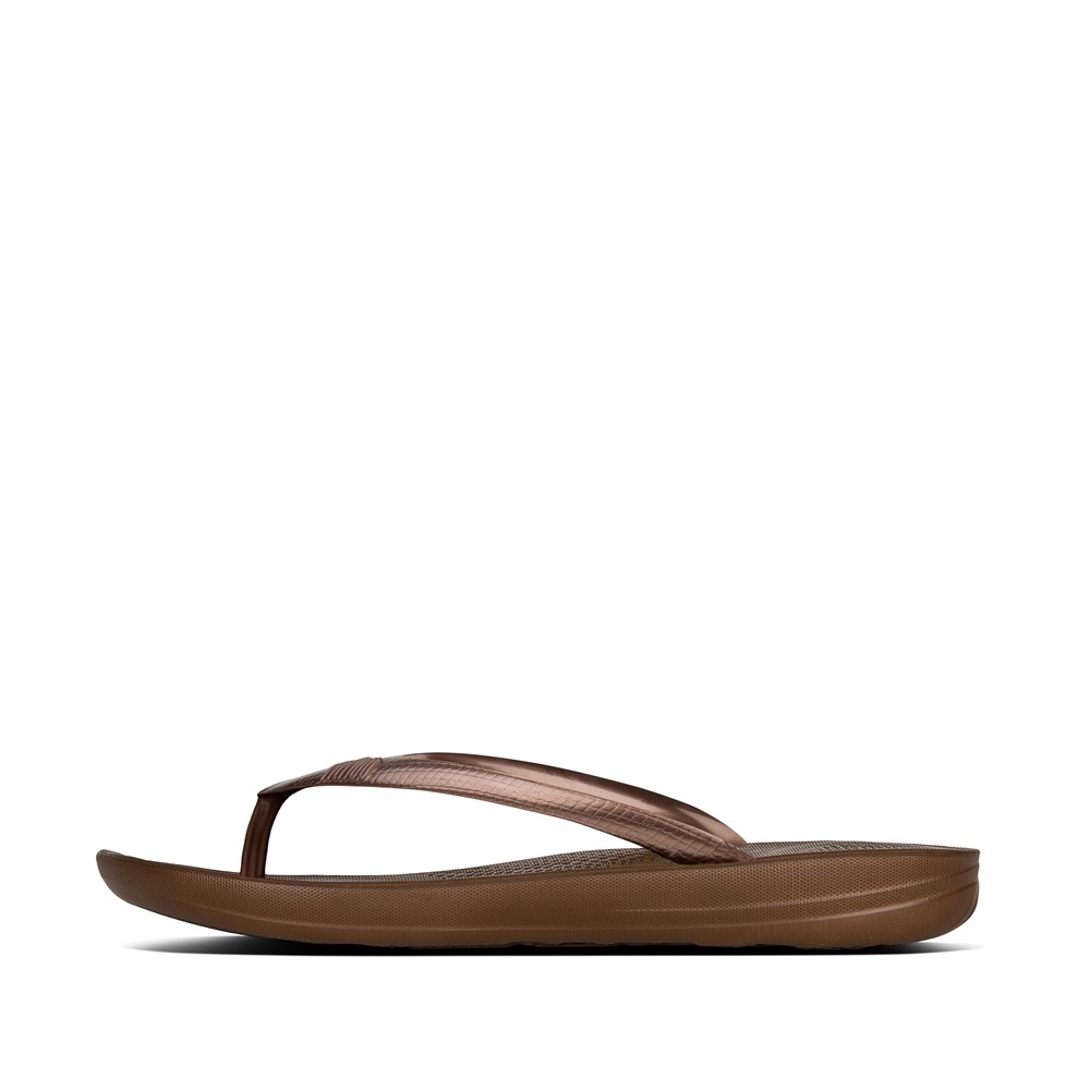 Fitflop Womens Flip-flops Brown - Iqushion Ergonomic - EZ0193275